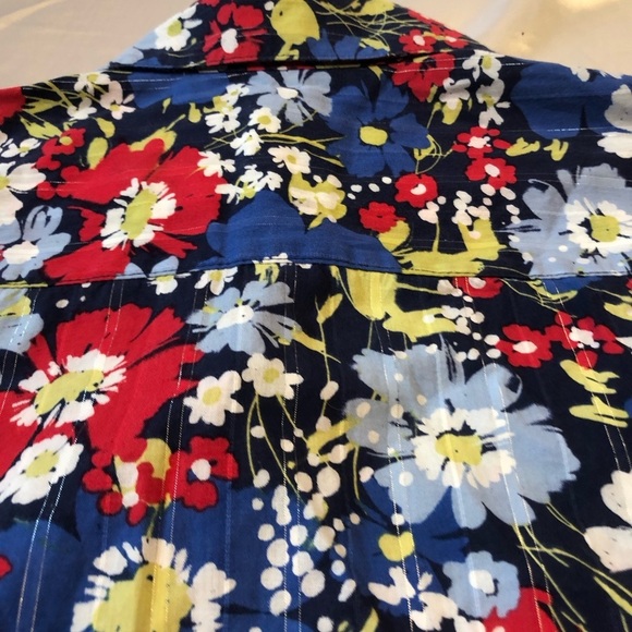 Vintage Alfred Dunner Floral Print Blouse Shirt Size 10 - Picture 7 of 8